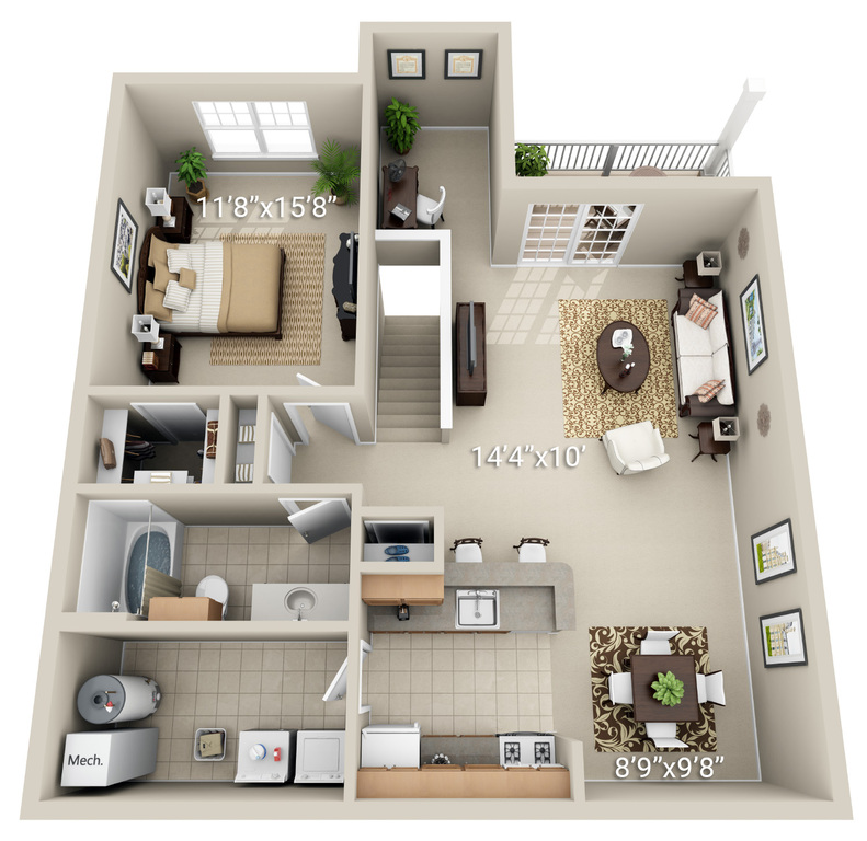 1 Bedroom 1 Bath (P2)