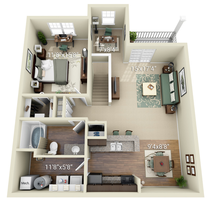 1 Bedroom 1 Bath (P2)