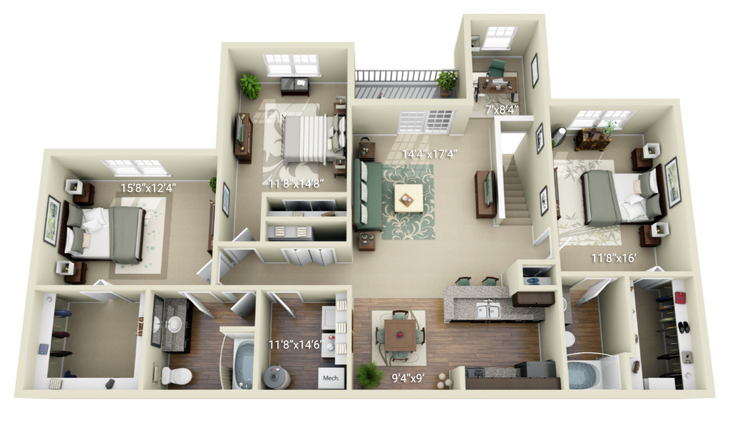 3 Bedroom 2 Bath Split (Q5)