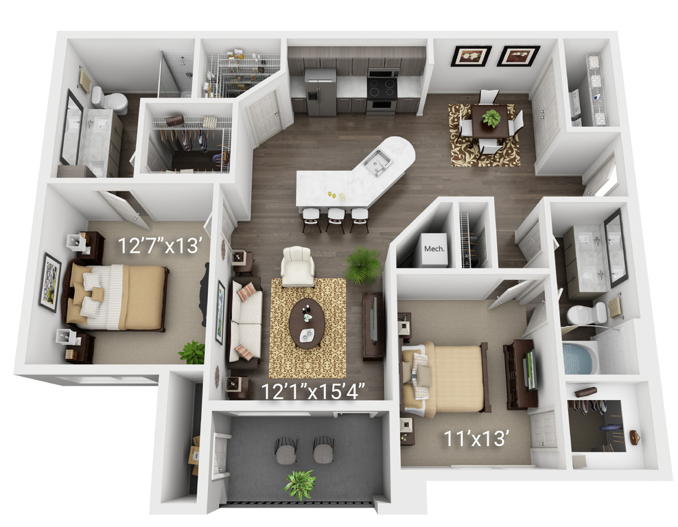 2 BED 2 BATH B1