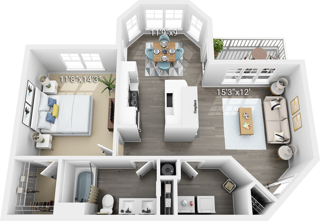 1 Bedroom 1 Bath Legacy (1GL)