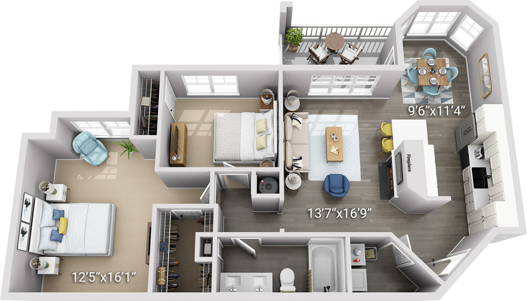 2 Bedroom 1 Bath Legacy (21GL)
