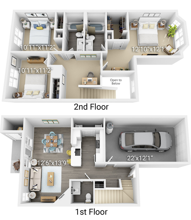 3 Bedroom 2 Bath Legacy (3THL)