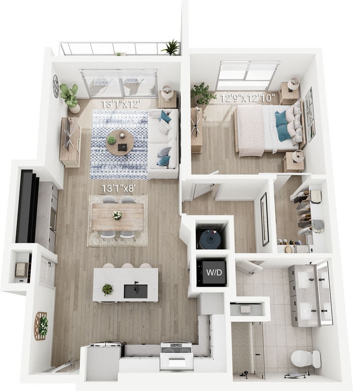 A3 | 1 Bedroom, 1 Bath