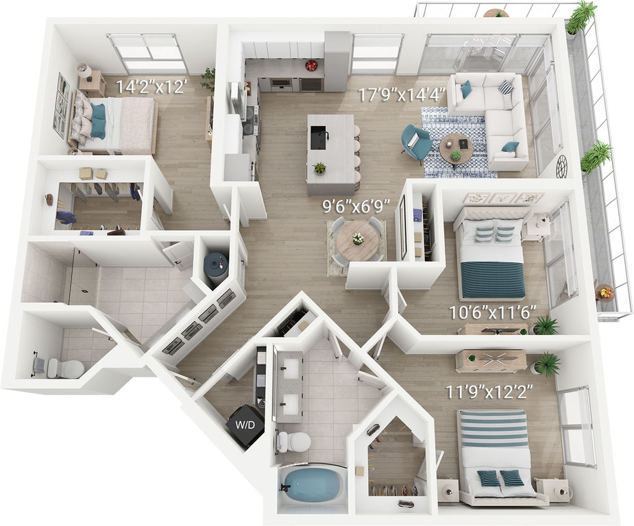 C3 | 3 Bedroom, 2 Bath