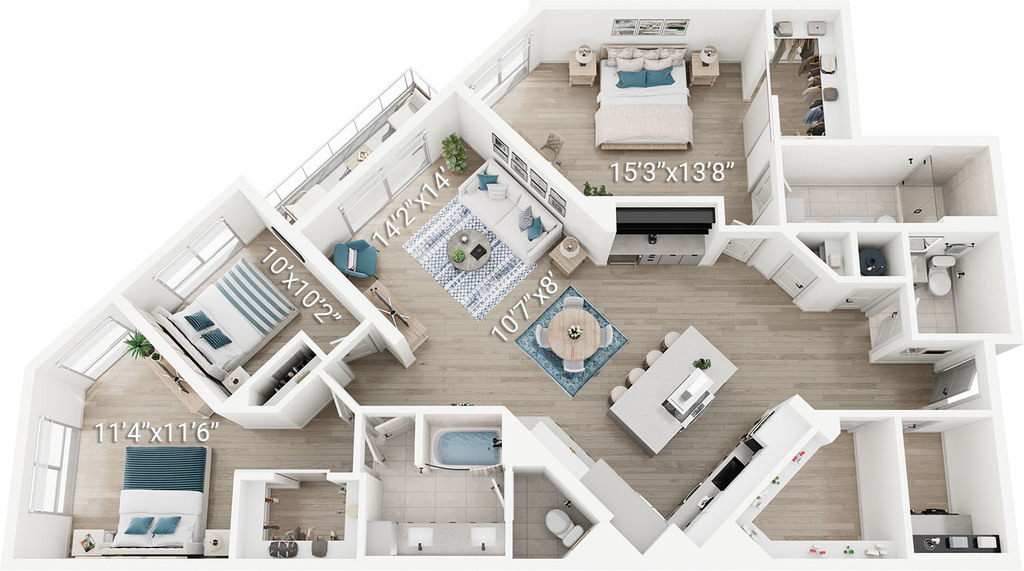 C4 | 3 Bedroom, 2.5 Bath