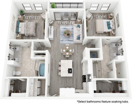 King (B1) | 2 Bedroom, 2 Bath