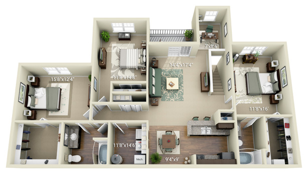 3 Bedroom 2 Bath Split (Q5)