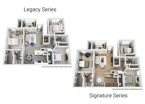 3 Bedroom/2 Bath (2 Layouts Available)