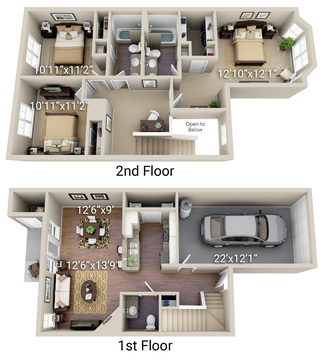 3 Bedroom, 2 Bath Classic (3TH)