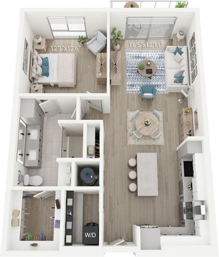 A2 | 1 Bedroom, 1 Bath